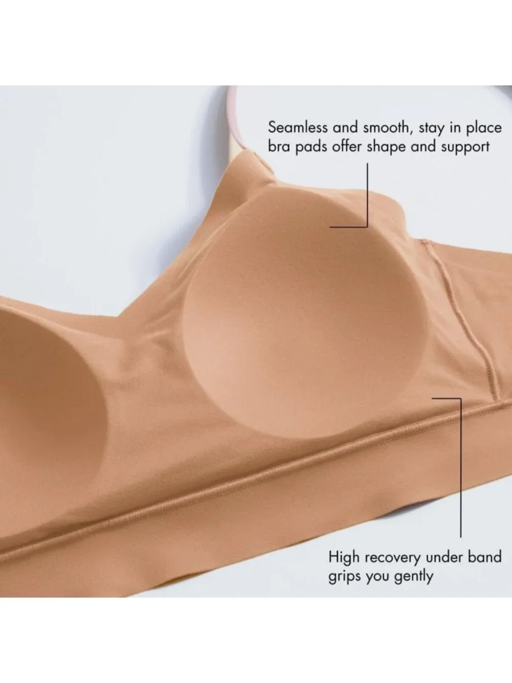 Cozy Adjustable Wirefree Seamless Bra with Embedded Pad for Ultimate Comfort
